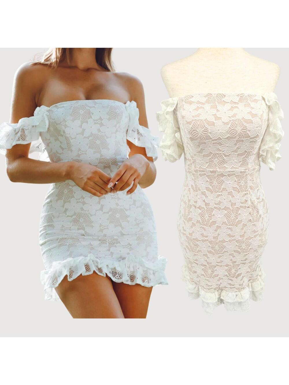 NWT Selfie Leslie Verona Lace Mini Dress S